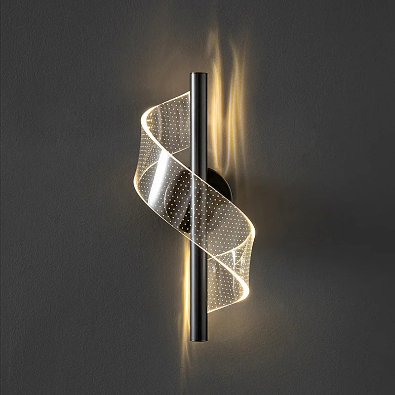 Applique Nordica LED da Parete – Nero & Oro