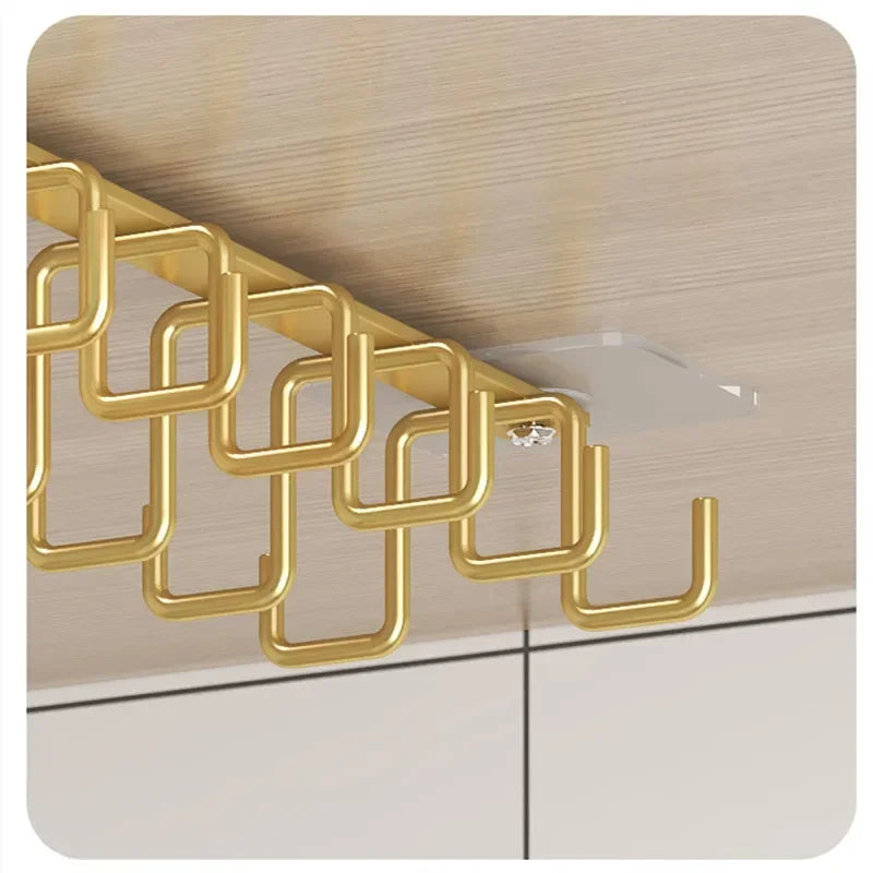 Ganci Doppi da Cucina Senza Foratura – Portatazze Sottomensola in Ferro