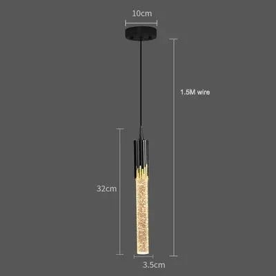 Lampadario a Sospensione Nordico in Cristallo