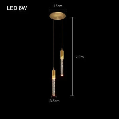 Lampadario a Sospensione Nordico in Cristallo