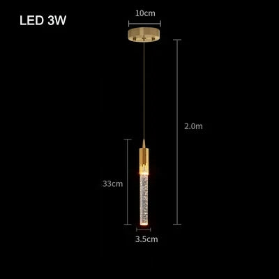 Lampadario a Sospensione Nordico in Cristallo
