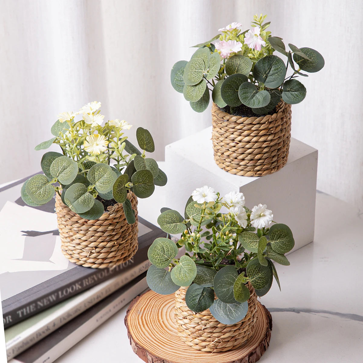 Pianta Artificiale in Vaso – Eucalipto Verde