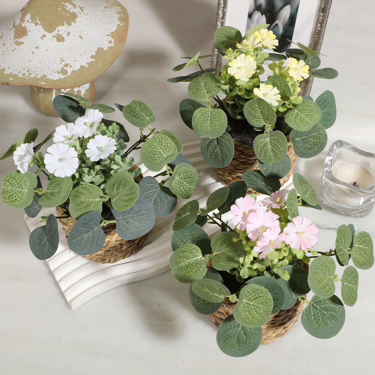 Pianta Artificiale in Vaso – Eucalipto Verde