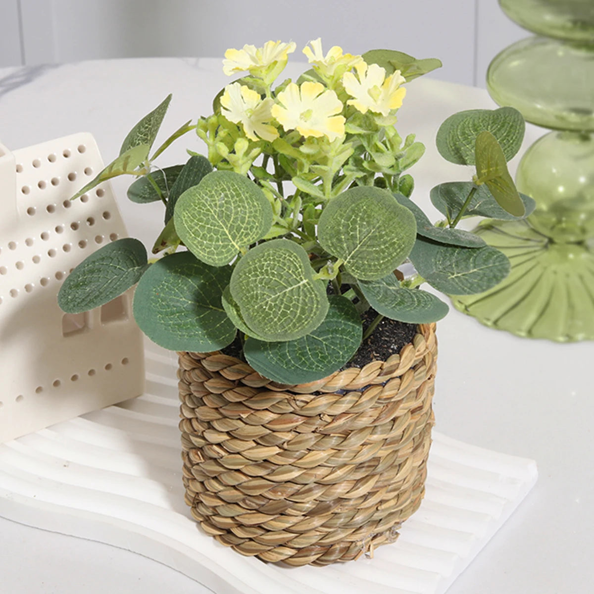 Pianta Artificiale in Vaso – Eucalipto Verde