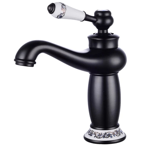 Rubinetto per Lavabo in Ottone Massiccio – Finitura Bronzo Antico