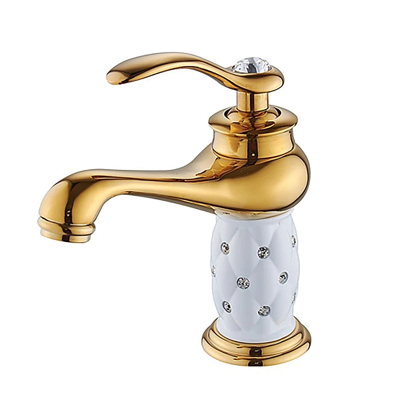 Rubinetto per Lavabo in Ottone Massiccio – Finitura Bronzo Antico