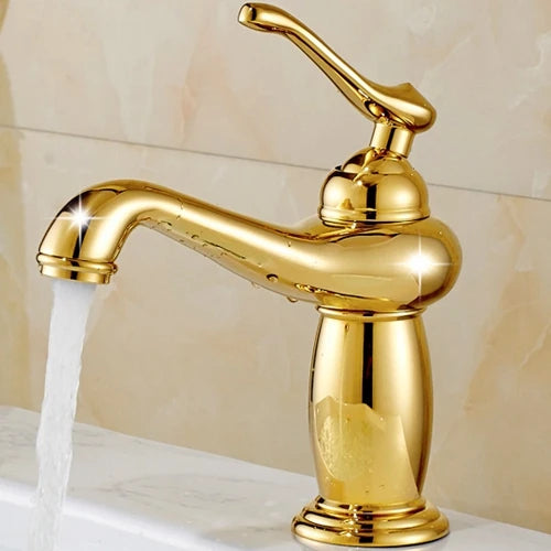Rubinetto per Lavabo in Ottone Massiccio – Finitura Bronzo Antico