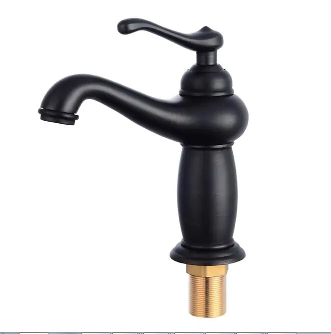 Rubinetto per Lavabo in Ottone Massiccio – Finitura Bronzo Antico