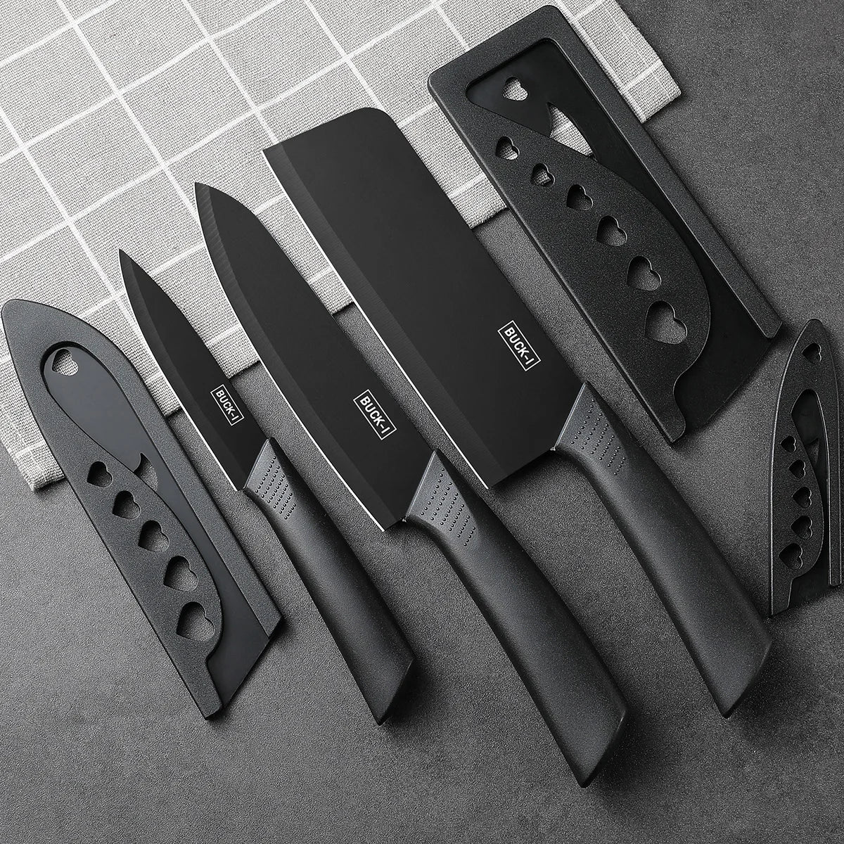 Set Coltelli da Cucina 3 Pezzi in Acciaio Inossidabile