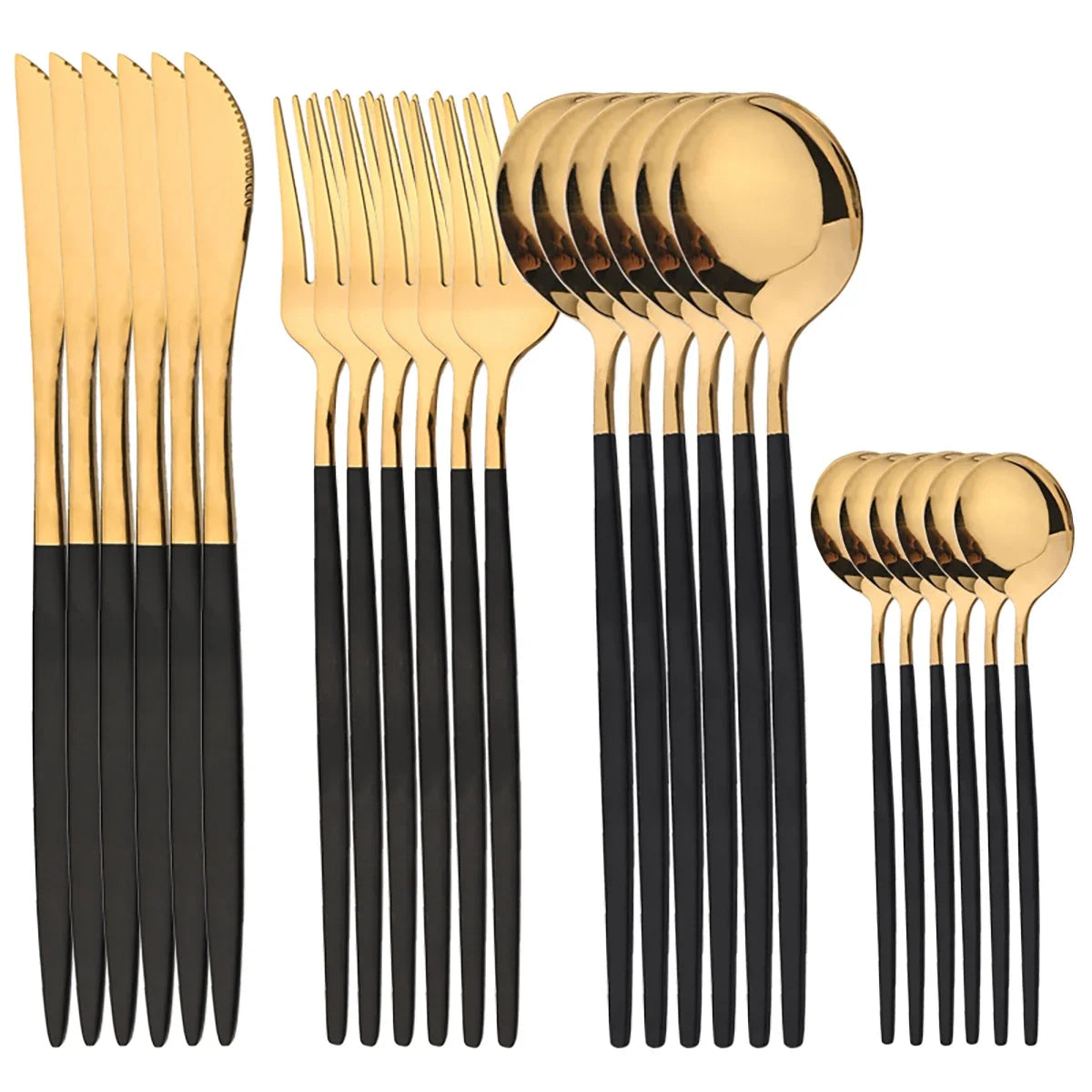 Set Posate 24pz | Oro e Nero
