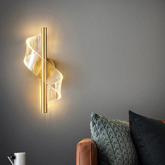 Applique Nordica LED da Parete – Nero & Oro