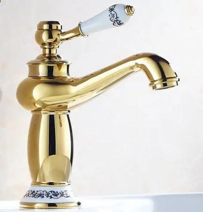 Rubinetto per Lavabo in Ottone Massiccio – Finitura Bronzo Antico