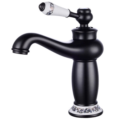 Rubinetto per Lavabo in Ottone Massiccio – Finitura Bronzo Antico