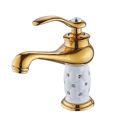 Rubinetto per Lavabo in Ottone Massiccio – Finitura Bronzo Antico